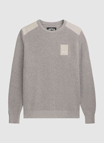 Unfair Patch Knitwear - Stone Grey