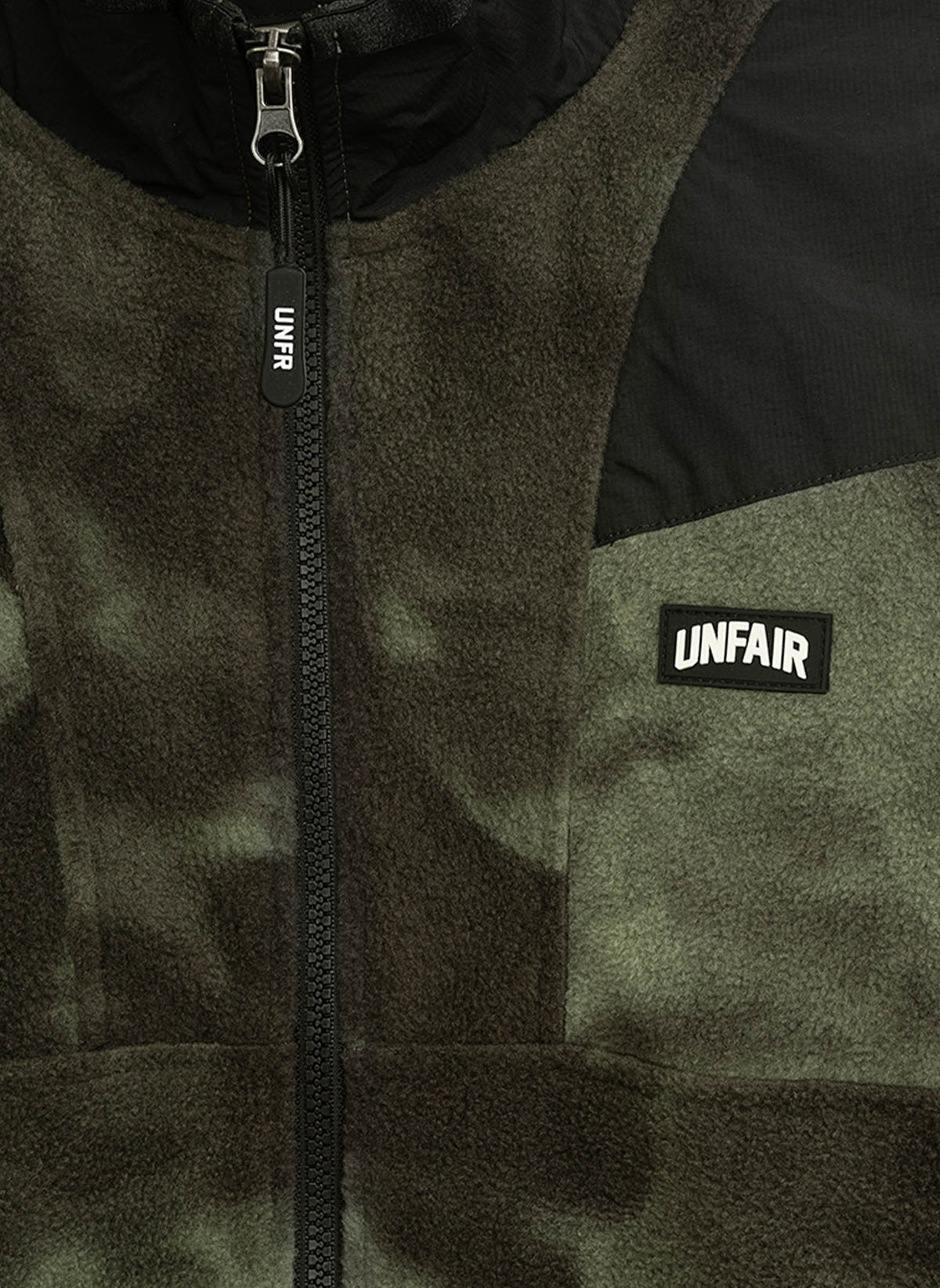 Fabric Mix Fleece Jacket - Camo