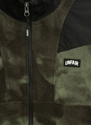 Fabric Mix Fleece Jacket - Camo