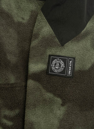 Fabric Mix Fleece Jacket - Camo