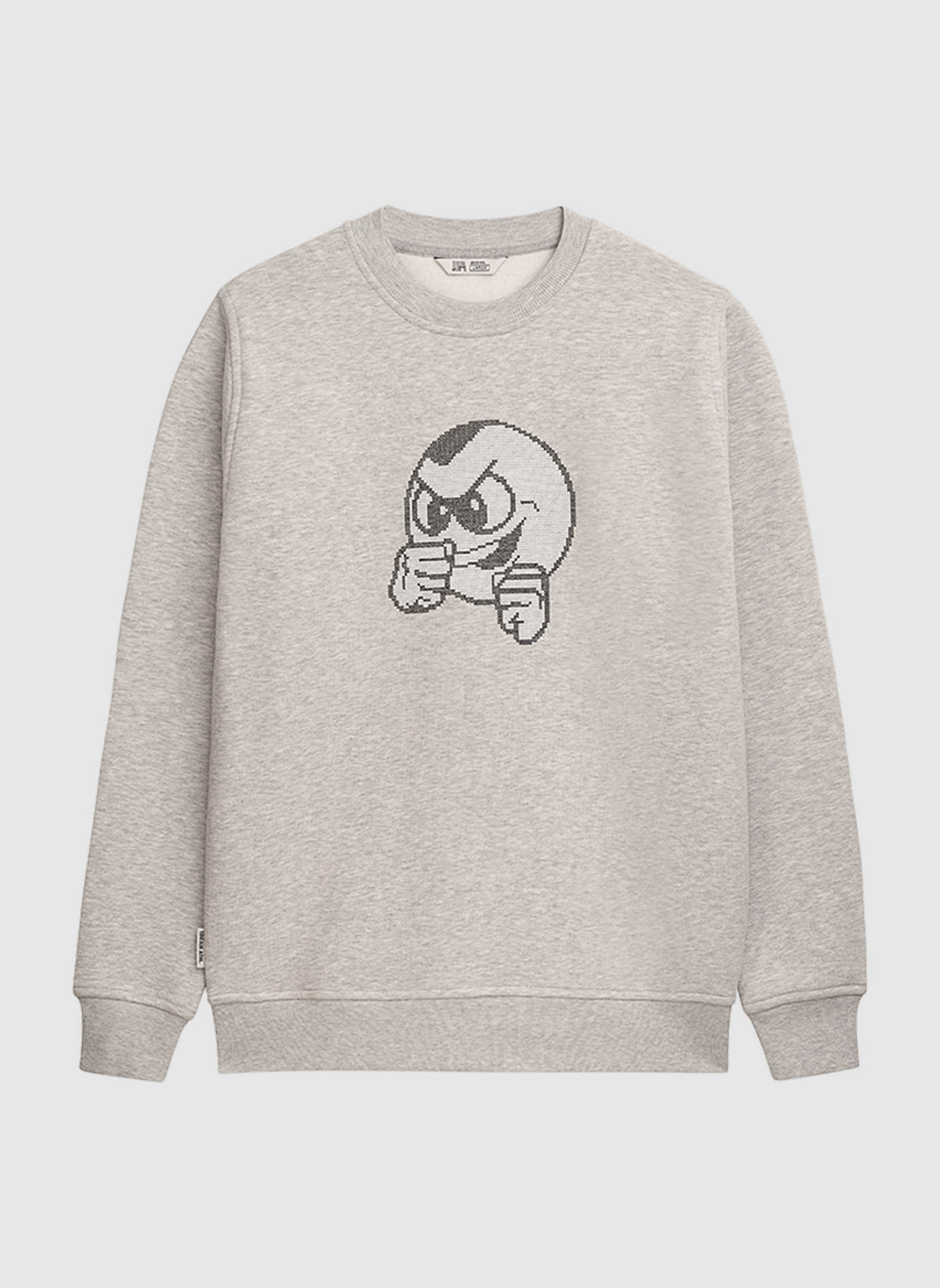 PB Crossstitch Crewneck Sweatshirt - Grey Melange