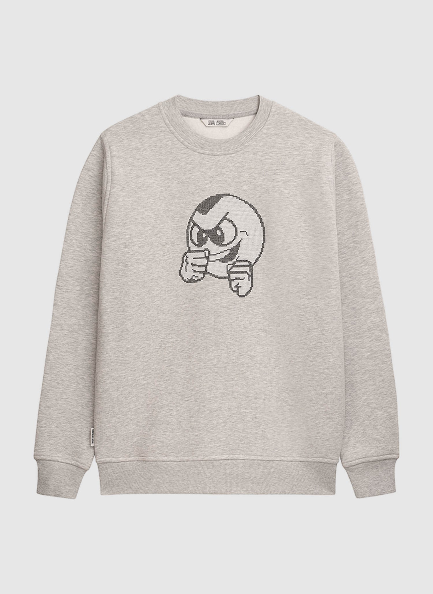 PB Crossstitch Crewneck Sweatshirt - Grey Melange