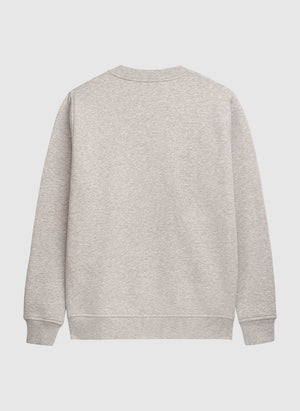 PB Crossstitch Crewneck Sweatshirt - Grey Melange