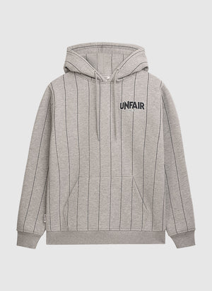 Classic Label Pinstripes Hoodie - Grey Melange