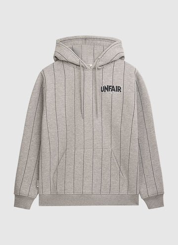 Classic Label Pinstripes Hoodie - Grey Melange