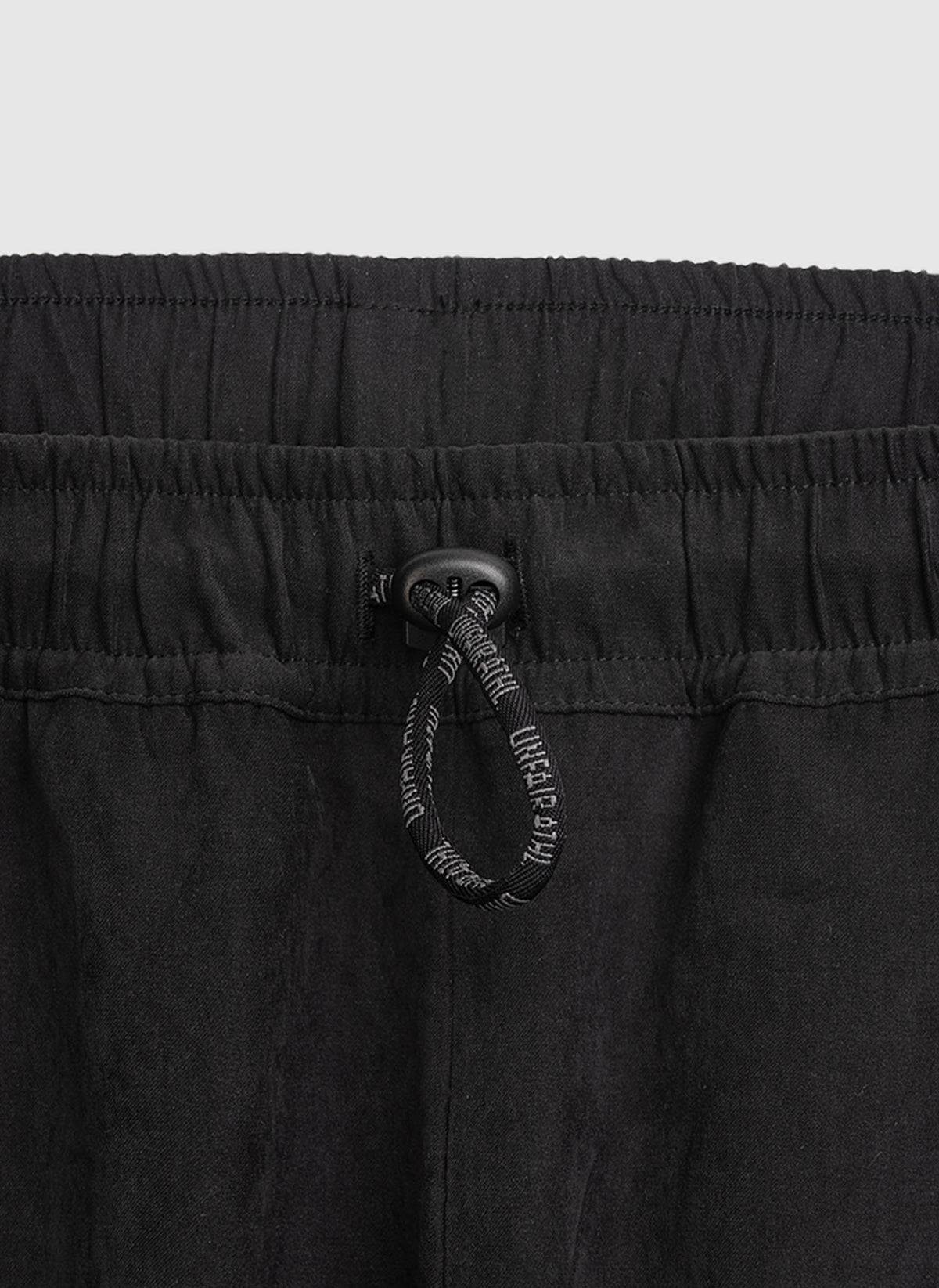 Curved Peached Pants - Black