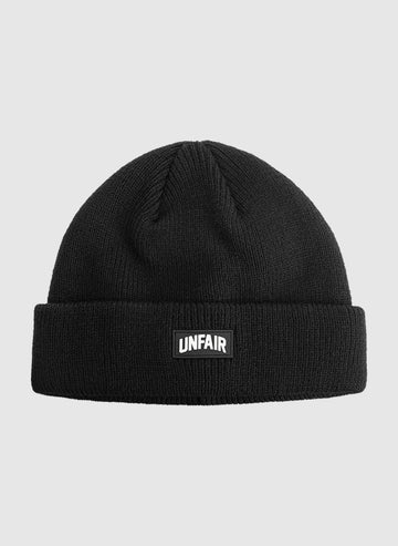 Curved Patch Beanie - Black