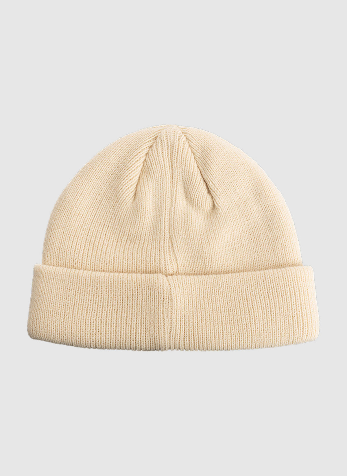 Curved Patch Beanie - Beige