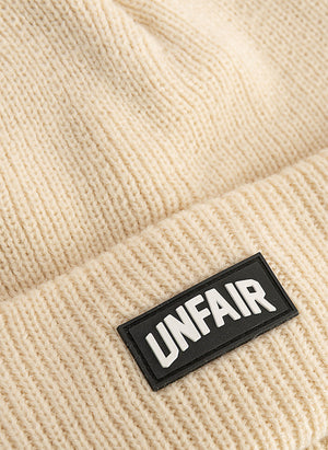 Curved Patch Beanie - Beige