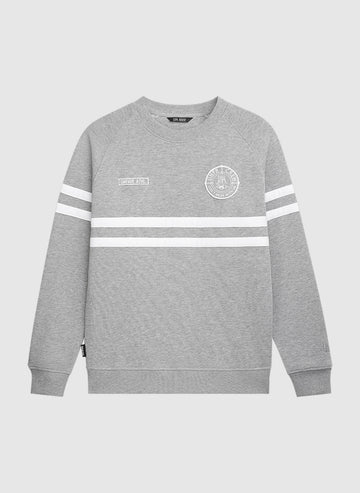 DMWU Crewneck - Grey Melange/White