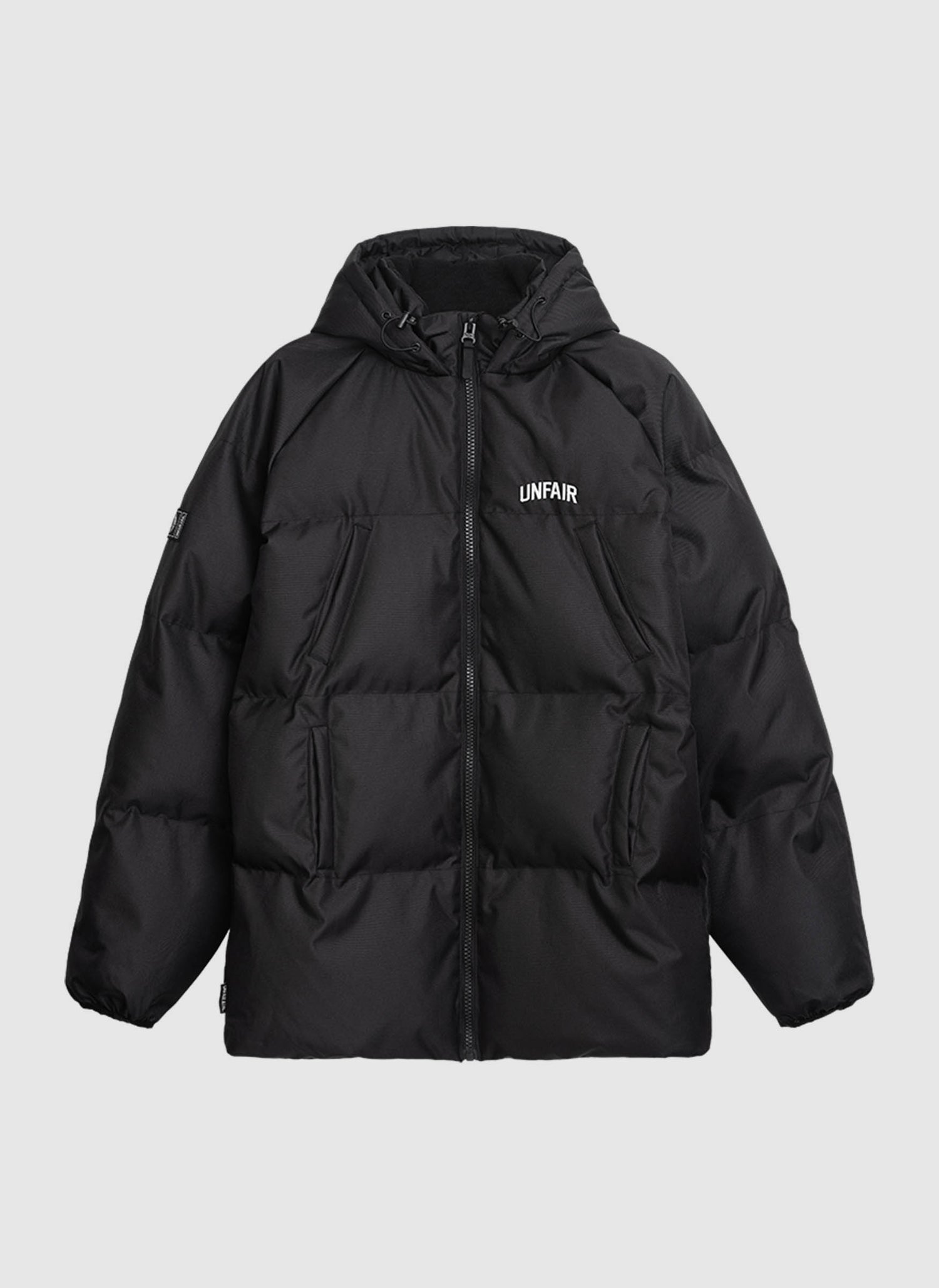 Curved Winter Jacket - Black