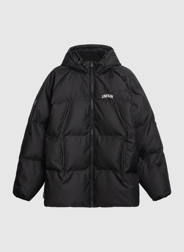 Curved Winter Jacket - Black