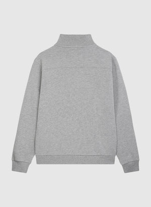 Curved Halfzip Sweatshirt - Grey Melange