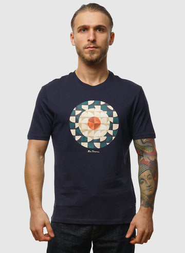 Geo Target T-Shirt - Dark Navy