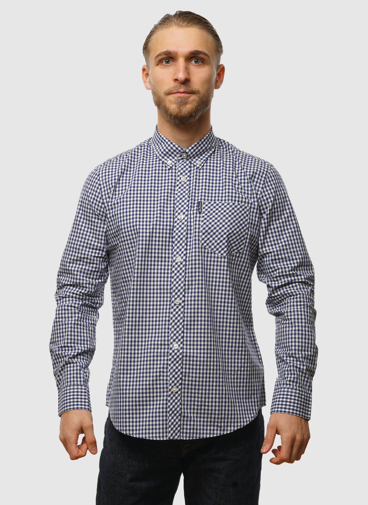 Signature Gingham Hemd - Dark Blue