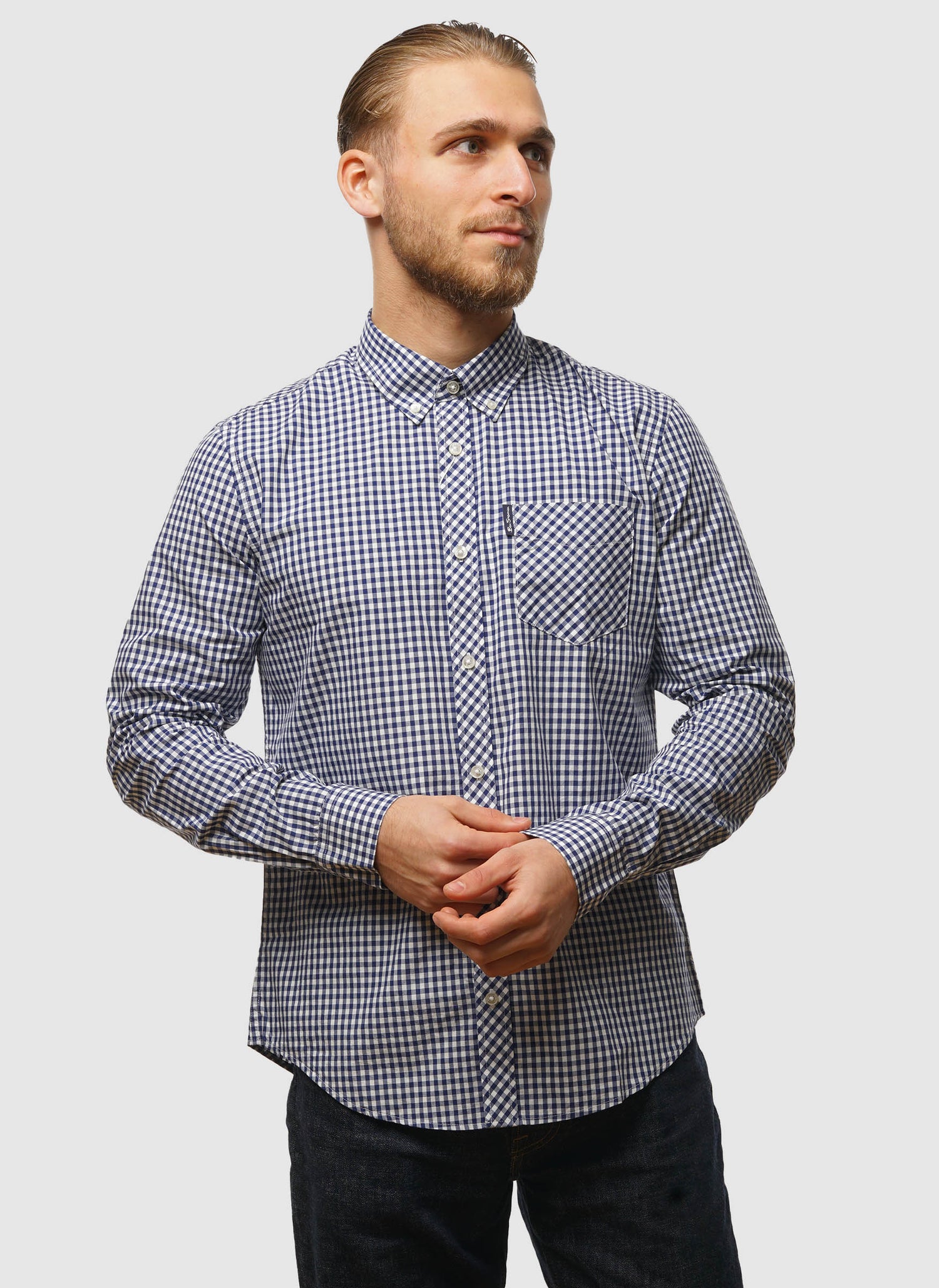 Signature Gingham Hemd - Dark Blue