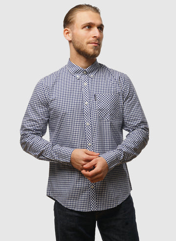 Signature Gingham Hemd - Dark Blue