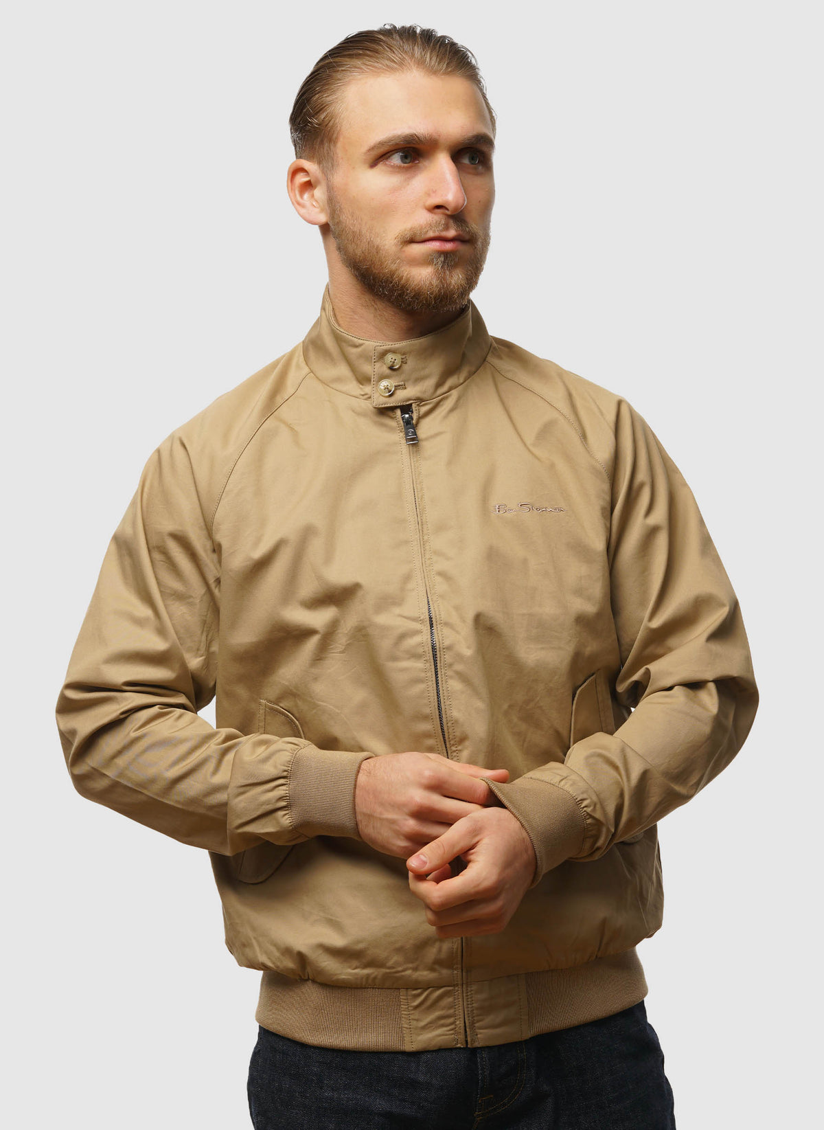 Signature Harrington Jacket - Sand