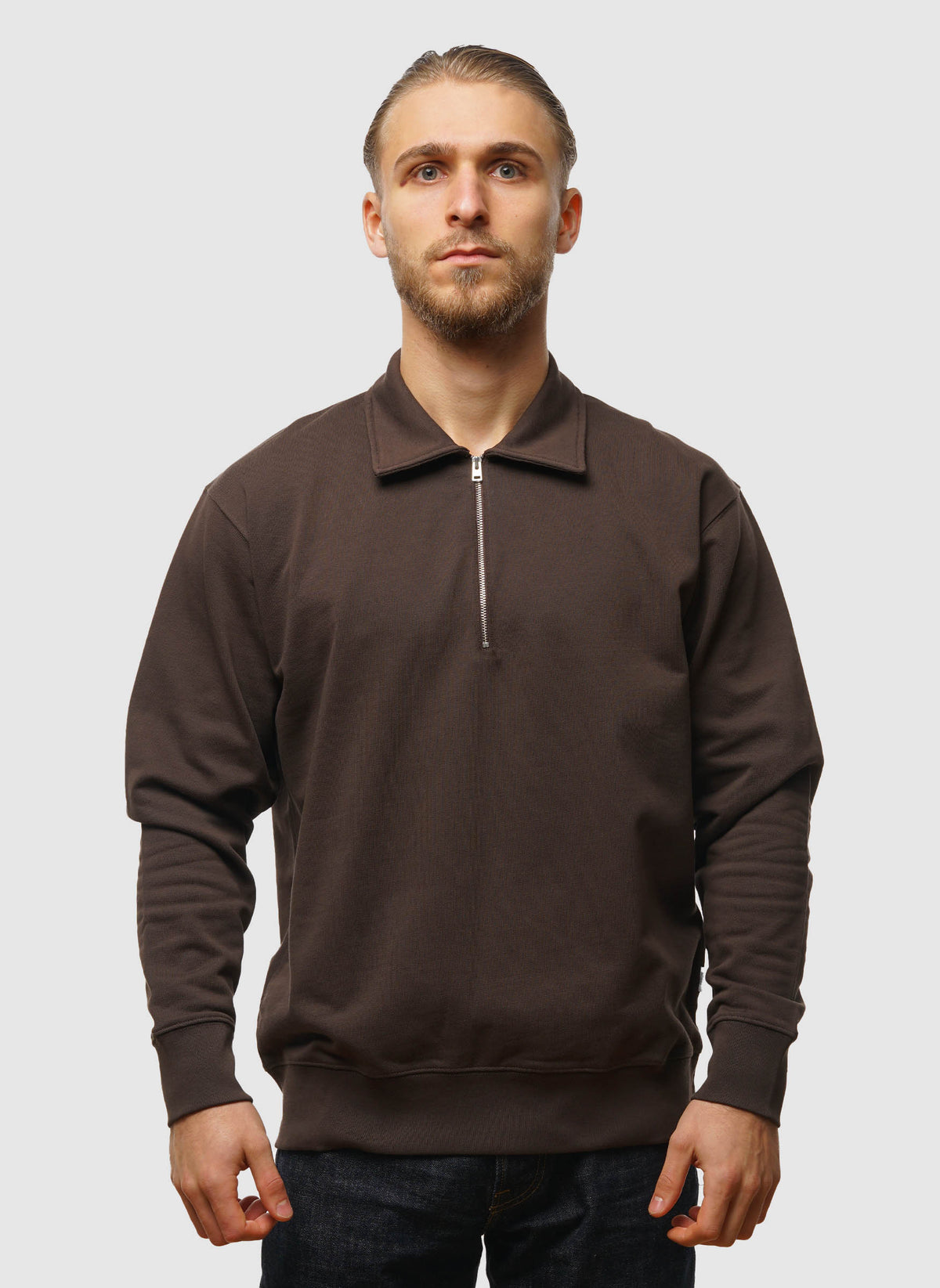 Standard Half Zip Sweatshirt - Seal Brown