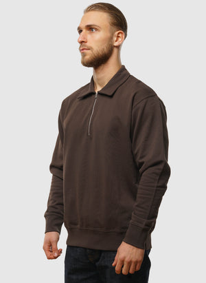 Standard Half Zip Sweatshirt - Seal Brown