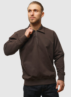 Standard Half Zip Sweatshirt - Seal Brown