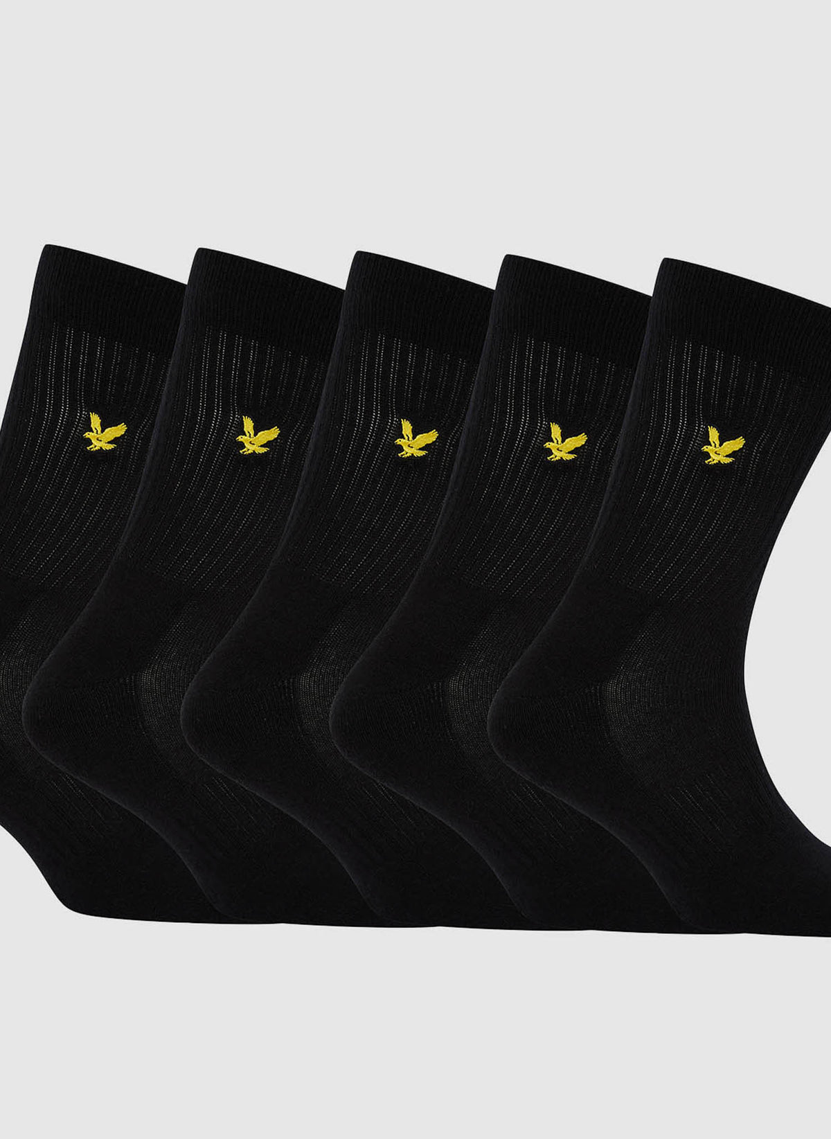 Five Pack Camdyn Tubular Socks - Black