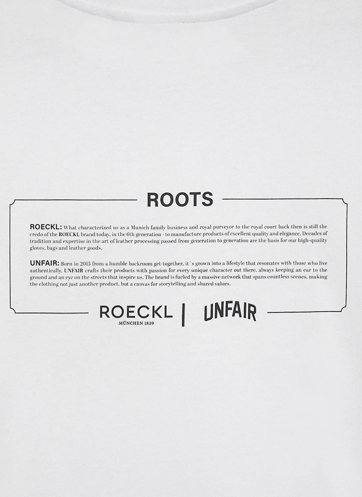 Unfair x Roeckl Roots T-Shirt - White