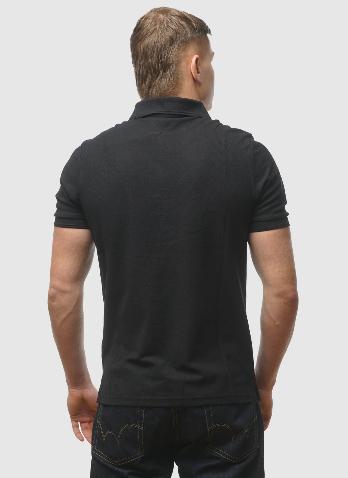 Ottoman Half Zip Polo Shirt - Jet Black