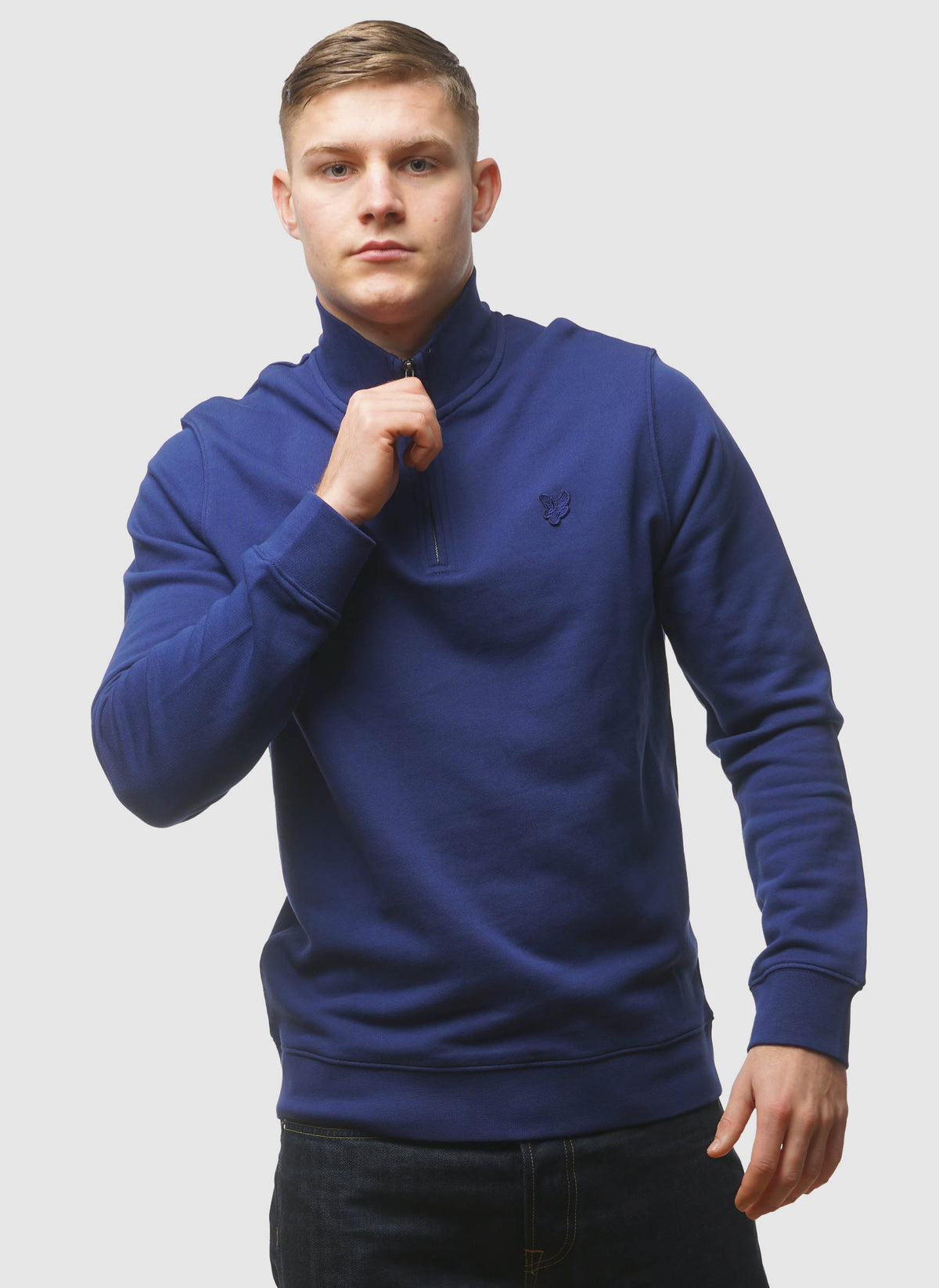 Superfine Quarter Zip Sweatshirt - Blueprint