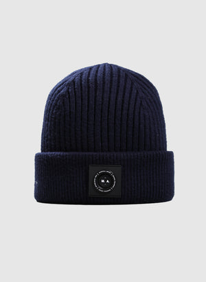 Siren Cable Knit Beanie - Navy