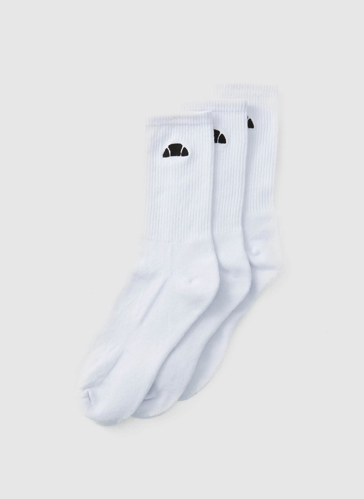 Alacre 3 Pack Crew Socks - White
