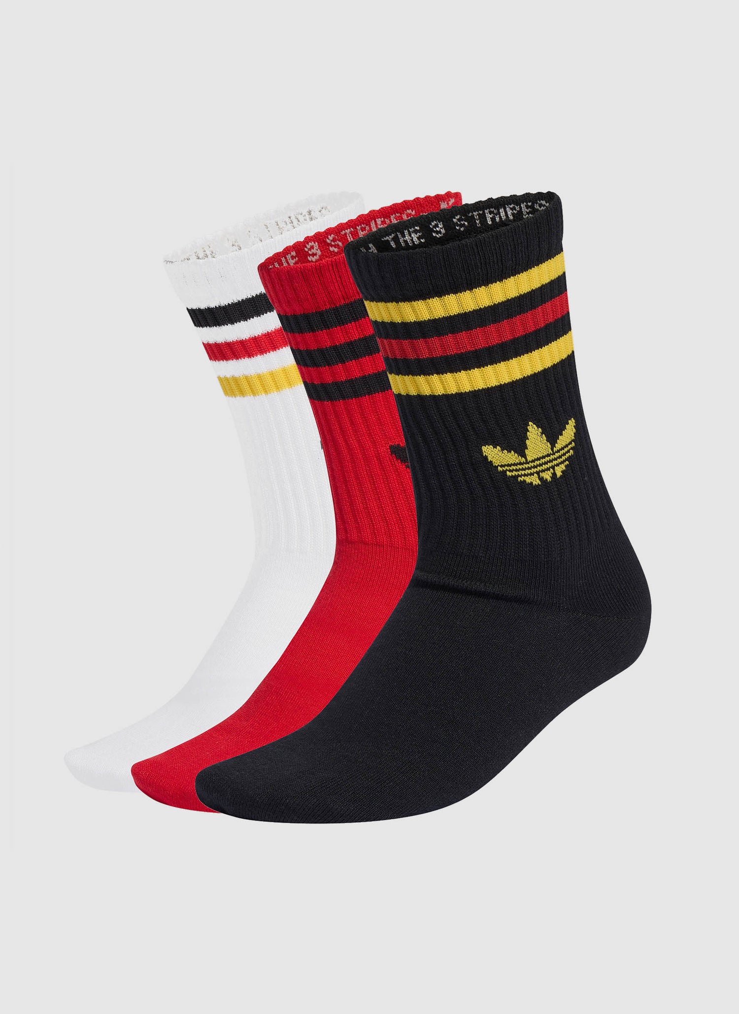 Crew 3er-Pack Socken - Black/Red/Gold