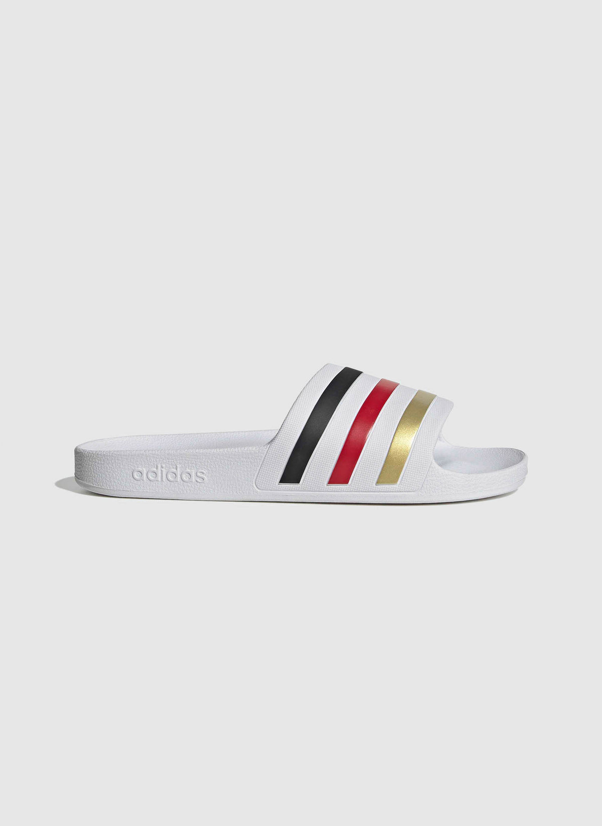 Adilette - White/Black/Red/Gold