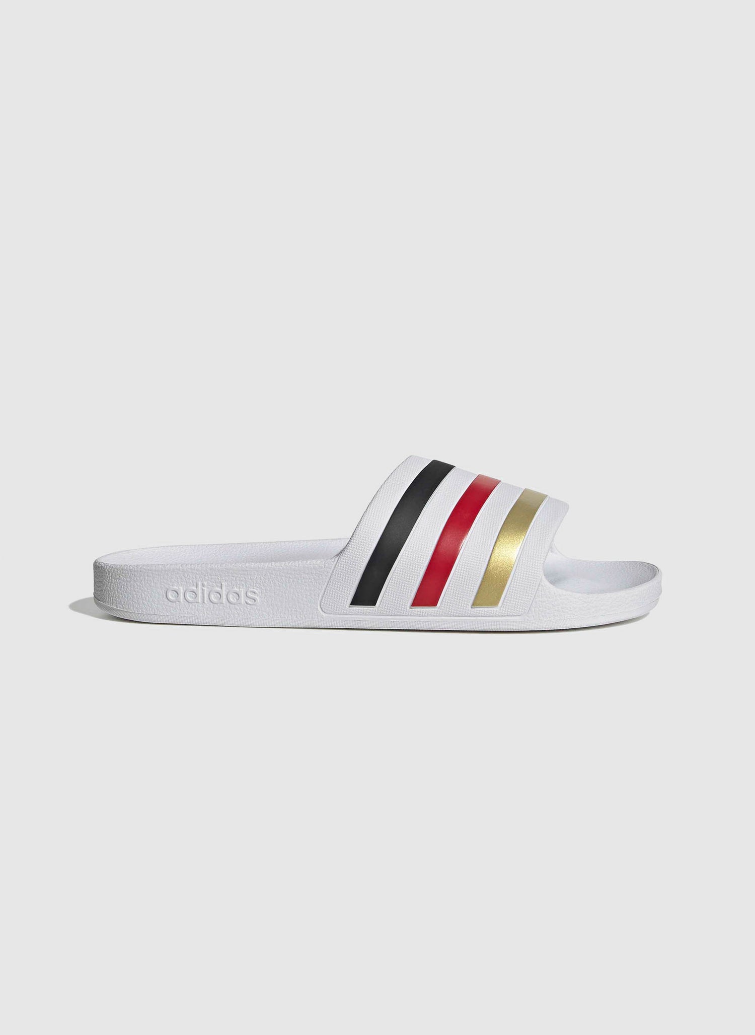 Adilette - White/Black/Red/Gold