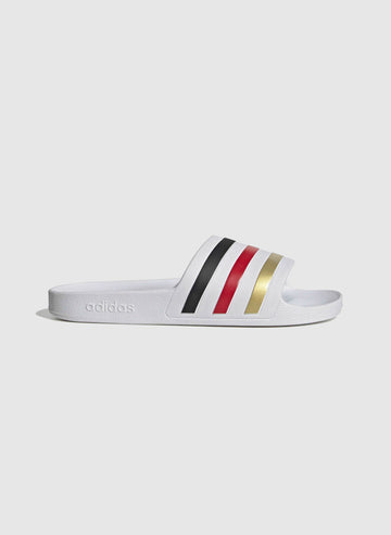 Adilette - White/Black/Red/Gold