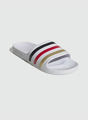 Adilette - White/Black/Red/Gold