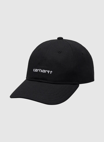Canvas Script Cap - Black/White