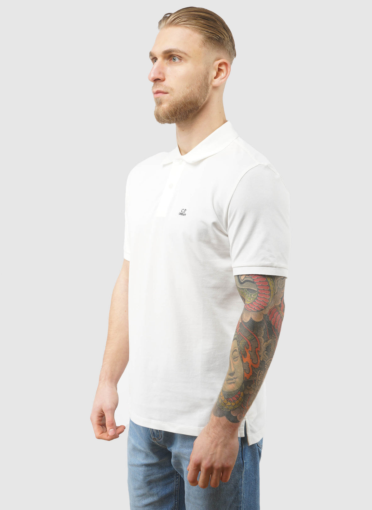 Stretch Piquet Poloshirt - Gauze White