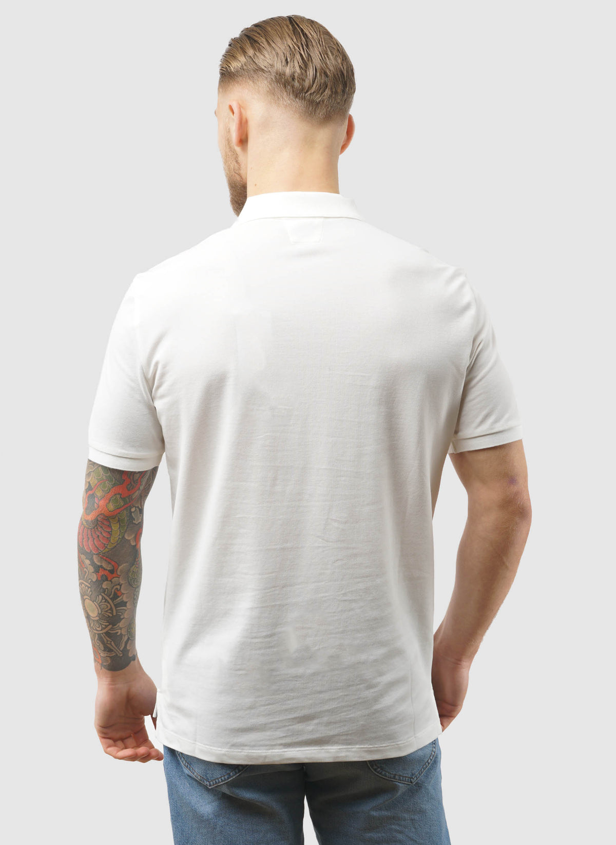Stretch Piquet Poloshirt - Gauze White