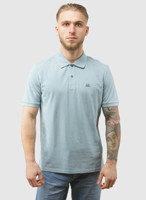 Stretch Piquet Poloshirt - Silver Blue