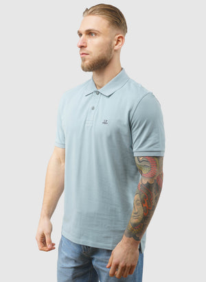 Stretch Piquet Poloshirt - Silver Blue
