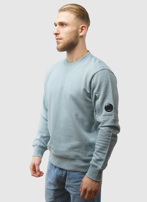 Lens Crew Neck Sweatshirt - Silver Blue