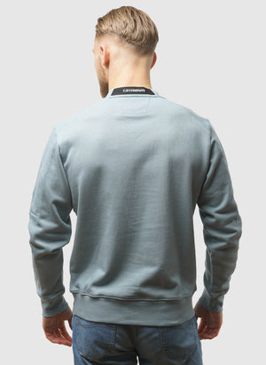 Lens Crew Neck Sweatshirt - Silver Blue