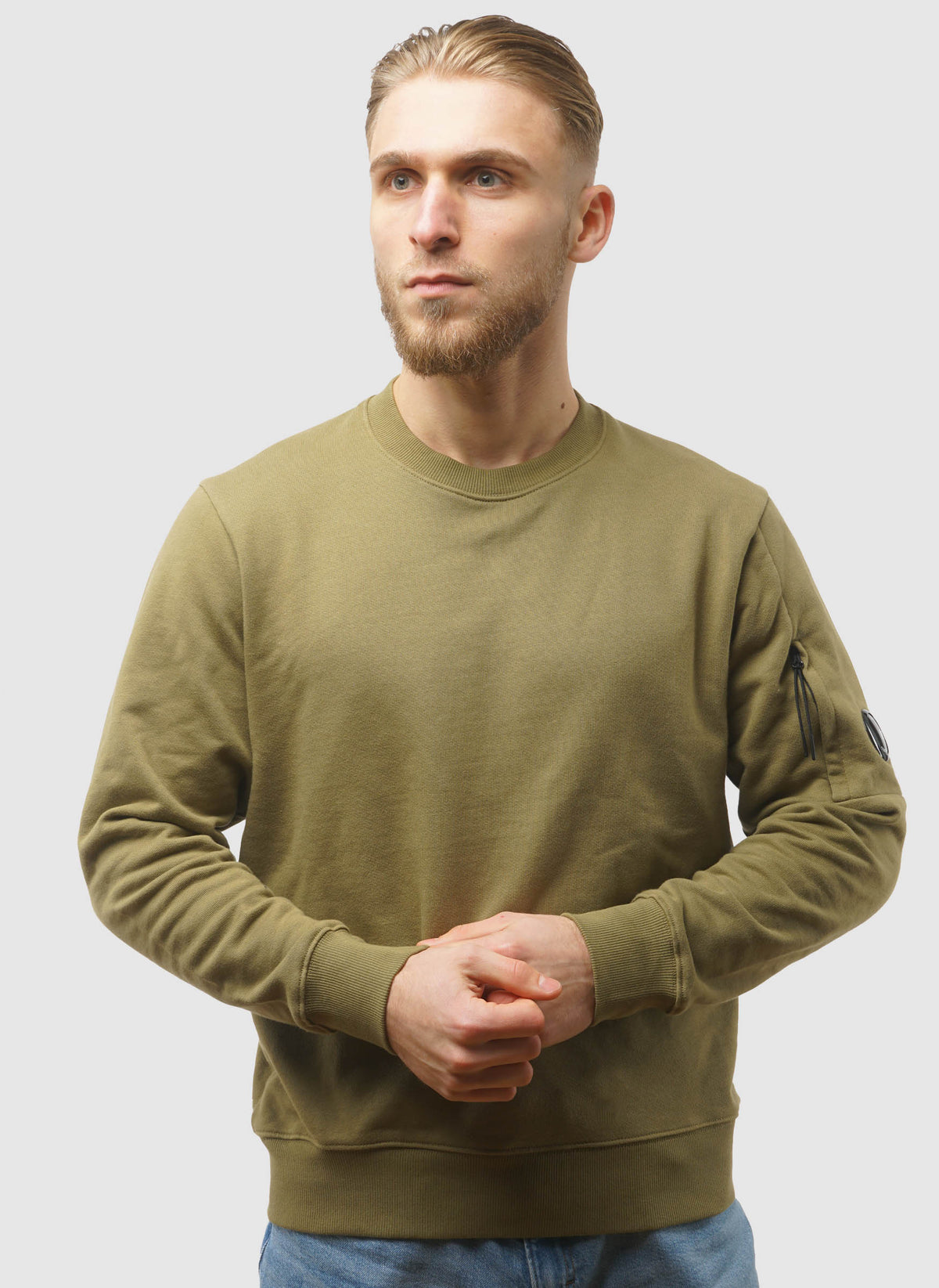 Lens Crew Neck Sweatshirt - Dried Herb