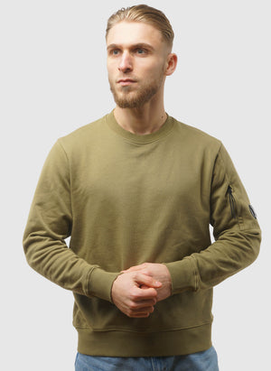 Lens Crew Neck Sweatshirt - Dried Herb