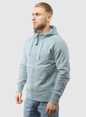 Goggle Sweatshirt Jacket - Silver Blue