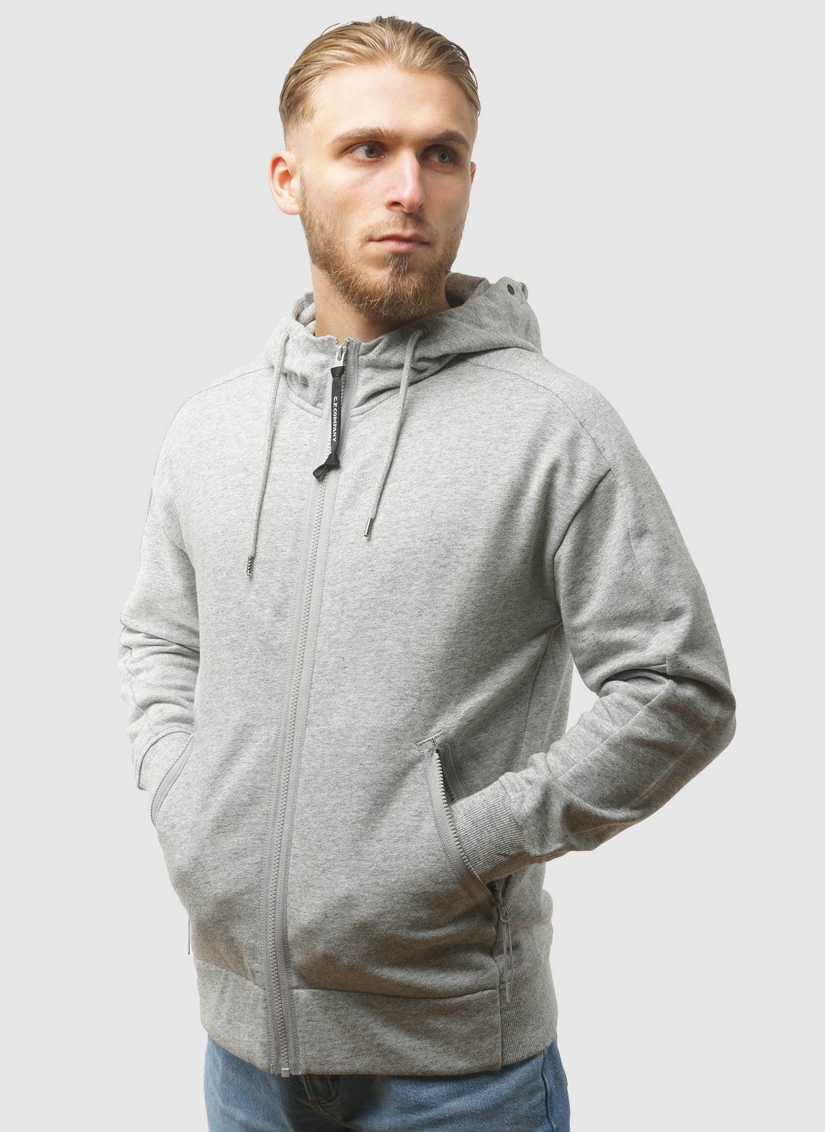 Goggle Sweatshirt Jacket  - Greystone Melange