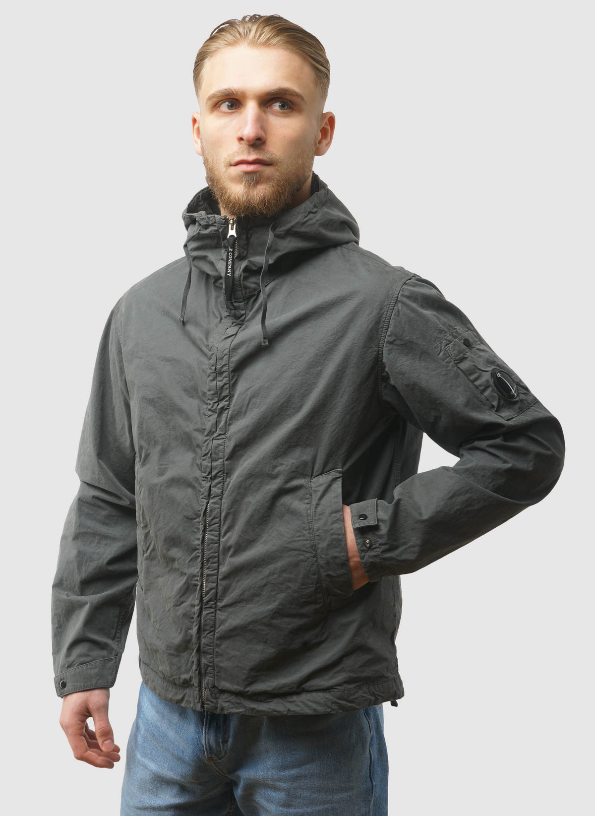 Micro-Reps Hooded Lens Jacket - Gunmetal