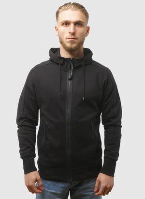 Goggle Sweatshirt Jacket - Black