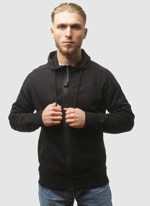 Goggle Sweatshirt Jacket - Black
